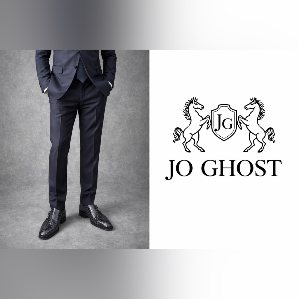 Jo Ghost Mens Black Crocodile embossed Leather Oxford size 10/43 Office Formal